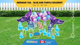 Mermaid Tail - Blue and Purple Gradient Sign Package (Total 19 pcs) | Yard Sign  - £99.91 GBP