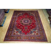 8x12 Authentic Hand Knotted Fine Quality Wool Rug Red B-74675 * - £1,173.94 GBP