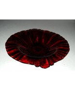 Vintage Anchor Hocking Old Café Royal Ruby Red Shallow Glass Tray or Can... - £11.77 GBP
