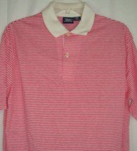 Vintage Mervyns Mens Collection Polo Dark Pink shirt striped Made in USA... - £15.76 GBP