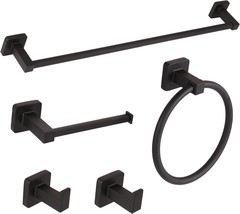 This Is The Ntipox 5-Piece Set Of Black Bathroom Hardware, Which Includes A - £34.42 GBP
