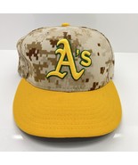 Oakland Athletics New Era 59FIFTY Camo Hat Cap MLB Sz 7 1/8 On Field USA... - £12.43 GBP