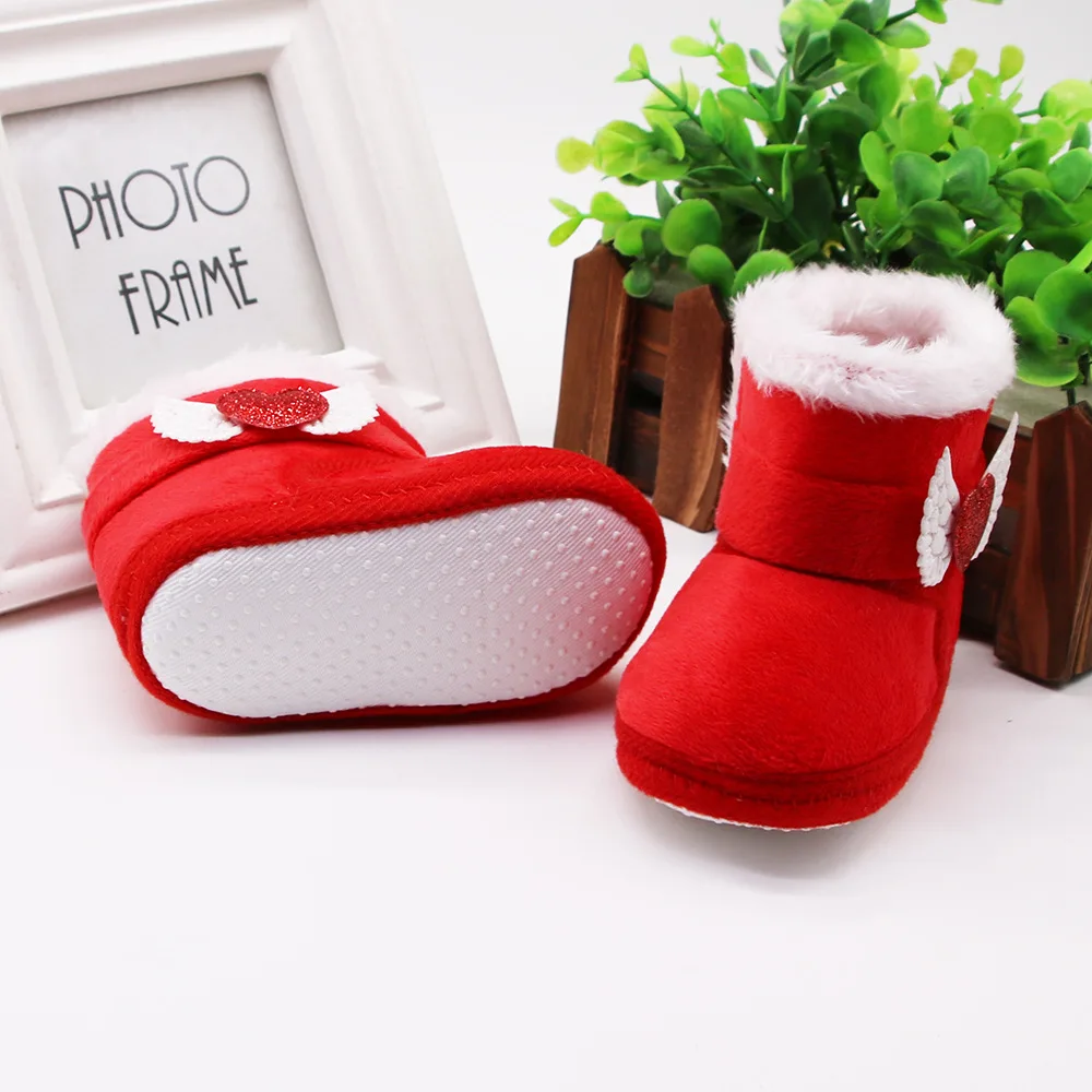 Play Newborn Baby Girl Plush Snow Booties Keep Warm Shoes Non-Slip Sneaker Walki - £23.15 GBP