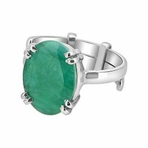 Silber Ring Smaragd Panna Stein 92.5 Sterlingsilber Verstellbar Von Arenagem - £47.08 GBP