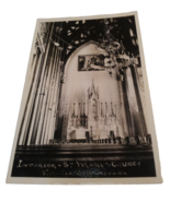  Vintage Interior St. Mary&#39;s Church Virginia City Nevada postcard - £5.89 GBP