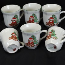 Meiwa Xmas Tree Bears Cups Lot of 6 - £9.39 GBP