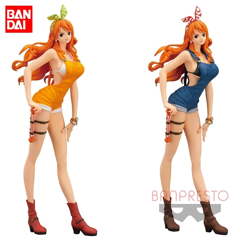 Bandai Original One Piece Stampede Anime Figure 25Cm Glitter & Glamours Nami - $85.36