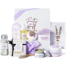 Gifts for Women Spa Gifts Lavender Bath Gift Baskets Mothers Day Relaxin... - £39.52 GBP