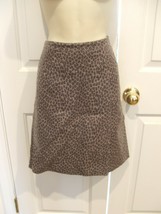 New w tag  $ 149 gray leopard  fully lined leather  SKIRT size 10 - $67.56