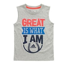 Adidas Boys T-Shirt Tank Top Size 4,5,6,7,7X NWT (Great is What I Am ) - £10.86 GBP