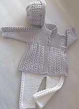 BABY 4 PIECE KNITTED OUTFIT - £35.24 GBP