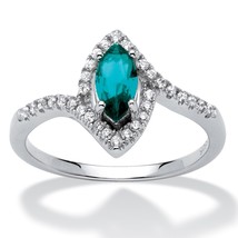 Sterling Silver December Blue Topaz Birthstone Marquise Ring Size 5 6 7 8 9 10 - $99.99