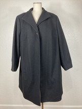 Harve Benard Holtzman Woman Black 100% Wool Coat 24W Lined Knee Length Pockets - £109.01 GBP