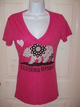 Hybrid Apparel Pink California Republic Shirt Women&#39;s NEW - £16.78 GBP