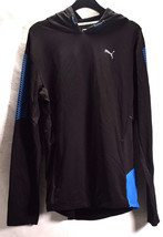 Puma Mens Pullover Hoodie Jacket Sport Lifestyle Cell Black Blue M - £23.68 GBP