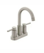Brushed Nickel Dorind 4 in. Centerset Double Handle High-Arc Bathroom Fa... - $826.67 MXN