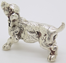 Vintage Italian Handmade Genuine Silver Puppy Dog Figurine Dollhouse Miniature - £41.76 GBP