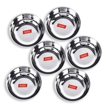 Stainless Steel Solid Bowl - 350 ML , Set of 6, Silver ( FREE SHIPPING - £15.69 GBP