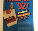 1992 Doral Cigarettes Vintage Print Ad Advertisement pa21 - $5.93