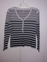 CHARTER CLUB LADIES LS 100% COTTON KNIT PULLOVER SHIRT-M-WORN COUPLE TIM... - $3.99