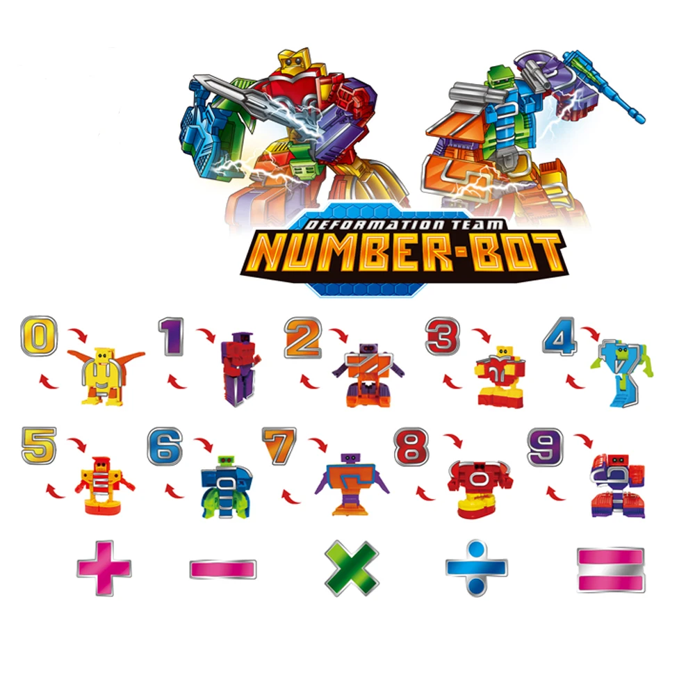 Assembling Number Transformation Robot Toys for Boys STEM Education Action - £19.87 GBP+