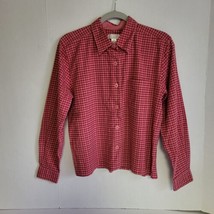 Christopher &amp; Banks Womens  Blazer Jacket Size Medium Red Checked - £12.65 GBP