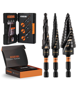 Industrial Grade Unibit 3-Pieces Step Drill Bits Set Ready Impact 1/4 In... - £74.91 GBP
