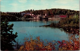 Quinnesec Falls Hydro Electric Plant Iron Mountain Michigan Postcard - $10.00