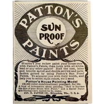 Patton&#39;s Sun Proof House Paints 1897 Advertisement Victorian Wisconsin A... - $19.99