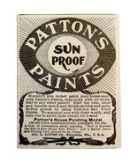 Patton&#39;s Sun Proof House Paints 1897 Advertisement Victorian Wisconsin A... - $19.99