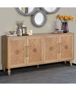 Carved Flower Storage Cabinet: Living Room, Kitchen, Entryway Furniture - $7,847.36 MXN