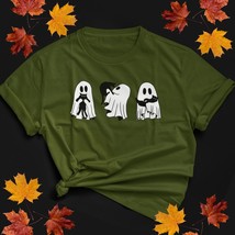 GHOSTS Holding BLACK CATS Unisex Halloween T-shirt | Stay Spooky Season ... - £24.03 GBP