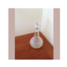 decorative cut glass bottle with topper 10" - $99.99