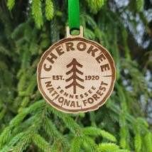 Cherokee National Forest Tennessee Ornament Christmas Wood Laser Cut Gre... - $18.80
