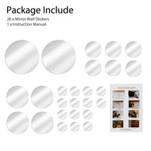 3D Removable Round Acrylic Wall Decor Stickers 26 Pcs - £17.16 GBP