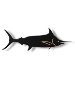 Sign - CUSTOM - Blue Marlin Fish (RAW WOOD, 31x10 Inches) - $40.32 CAD+