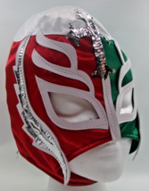 Wrestling Mask Adult Lucha Libre Red Green Ties - £11.71 GBP