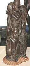 Kenya Tribal Art Wood Carving of Family 12&quot; - £116.25 GBP