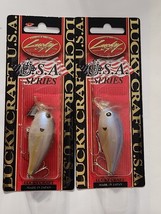 Lot of 2 LUCKY CRAFT LC 1.5D-9 1/2OZ LC-1-5D9-250 CHARTREUSE SHAD - £14.08 GBP