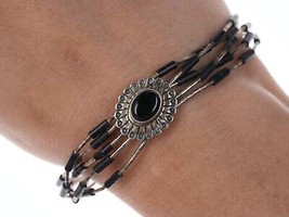 Qt Southwestern sterling onyx bracelet - £36.53 GBP