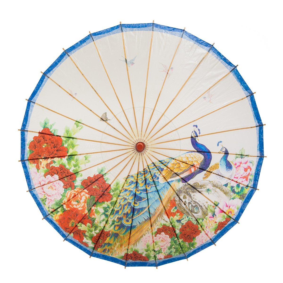THY COLLECTIBLES Rainproof Handmade Chinese Oiled Paper Umbrella Parasol 33" Pea