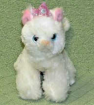 Aurora Flopsie Princess White Cat Mini 6&quot; B EAN Bag Stuff Animal Pink Crown Kitty - $5.63
