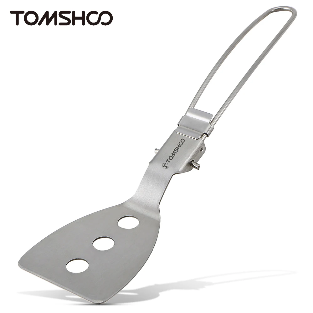 Olding spatula turner for outdoor camping hiking bbq picnic cooking mini pancakes bread thumb200