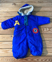 Vintage weather tamer toddler full body snow suit with hood size 12 mo Blue M6 - £23.38 GBP
