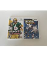 2 Wii Games - Rayman Raving Rabbids &amp; Madden 09 All-Play Nintendo Wii - $13.81