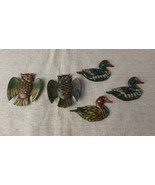 Owls &amp; Ducks Vintage Magnet Set Of 5 - $35.32 CAD