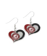 Aminco NCAA Alabama Crimson Tide Swirl Heart Earrings - $270.73 MXN