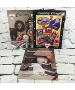 Vintage Country Crafts Fabric Projects Lot Of 3 Pattern Booklets Boutiqu... - $9.89