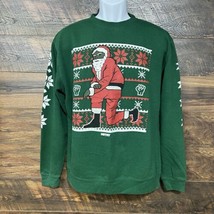 HSTRY by Nas Christmas Mens Kneeling Santa Ugly Christmas Size Large Green - $64.62