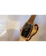 Vintage Ladies Certina 80&#39;s Swiss Quartz Gold Black Bezel Watch Stainles... - $156.39 CAD